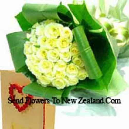 Bouquet de 51 roses jaunes avec une carte de vœux gratuite